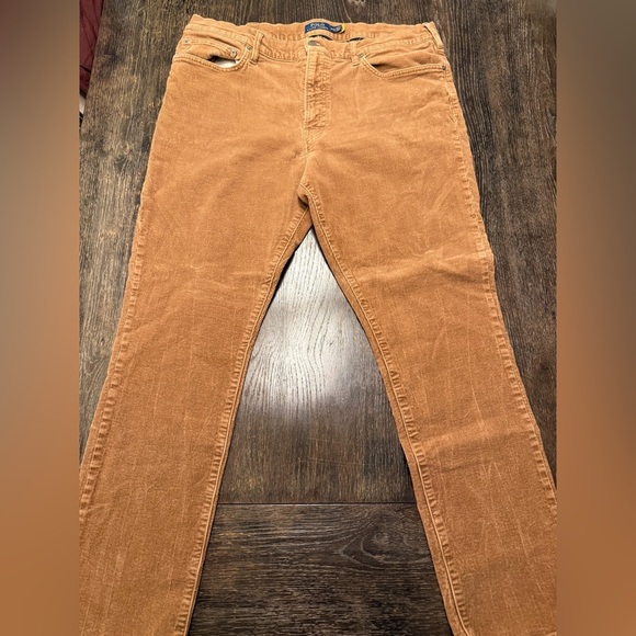 Polo by Ralph Lauren Men's Brown Varick Slim Straight Corduroy Pants - Picture 1 of 2